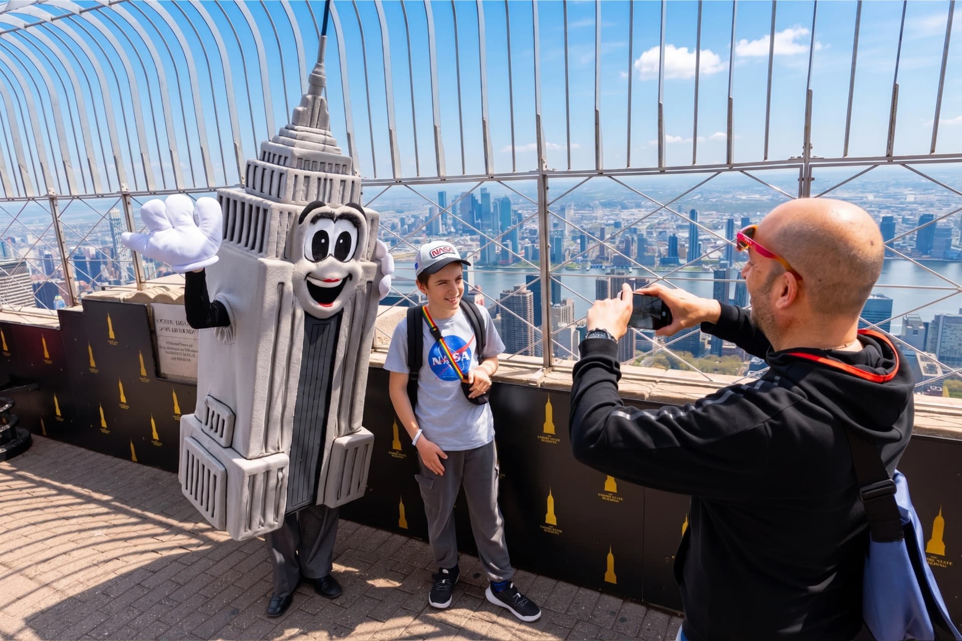 People on the Empire State Building's NYC 86th Floor Observation Deck