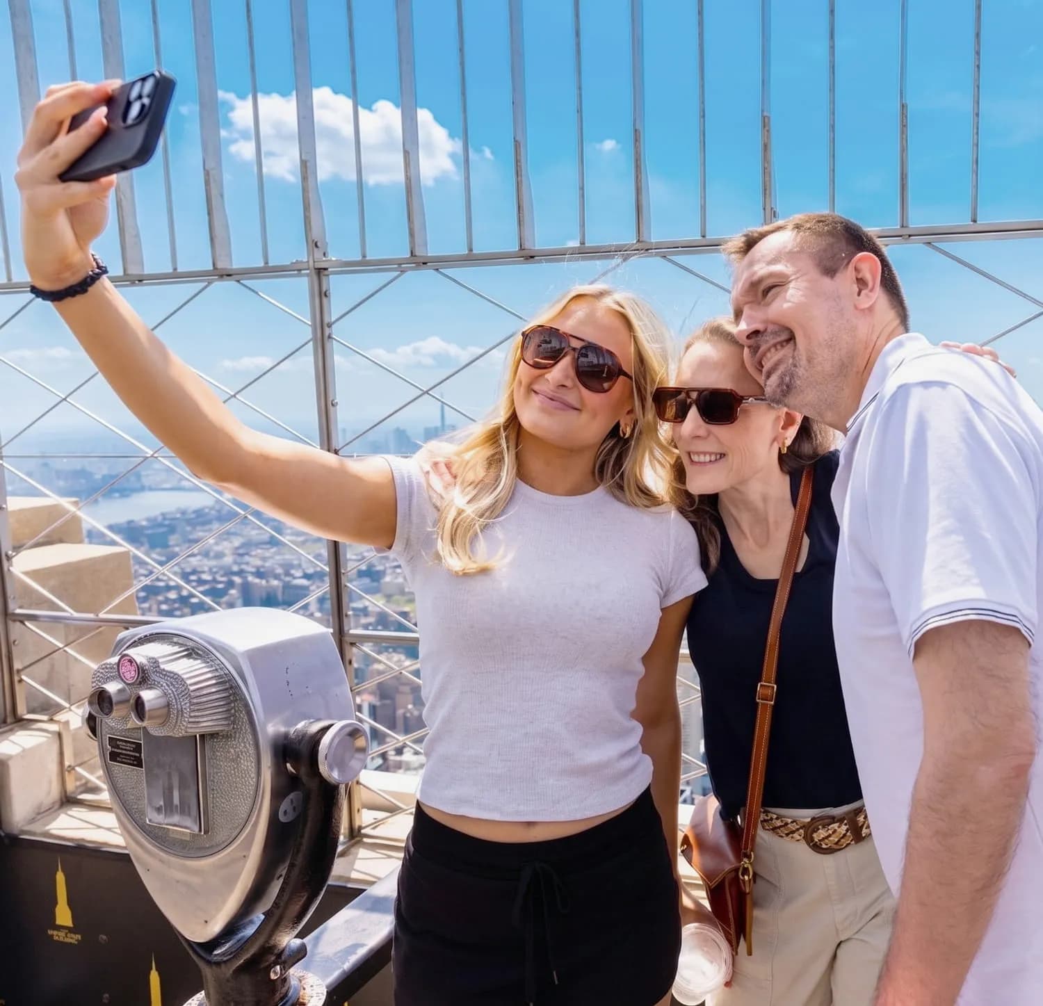 Family taking selfie