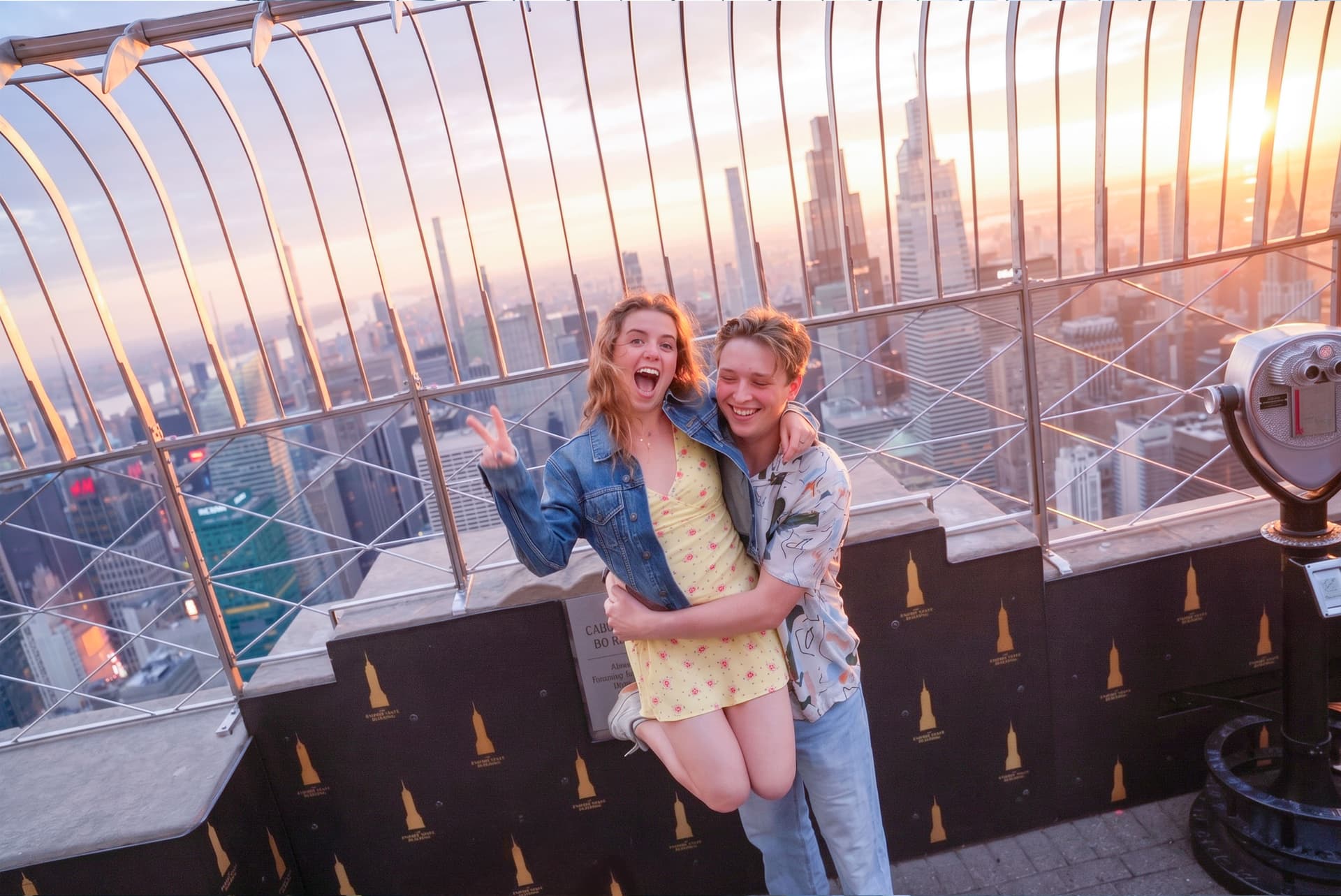 Couple on the 86th Floor Observation Deck