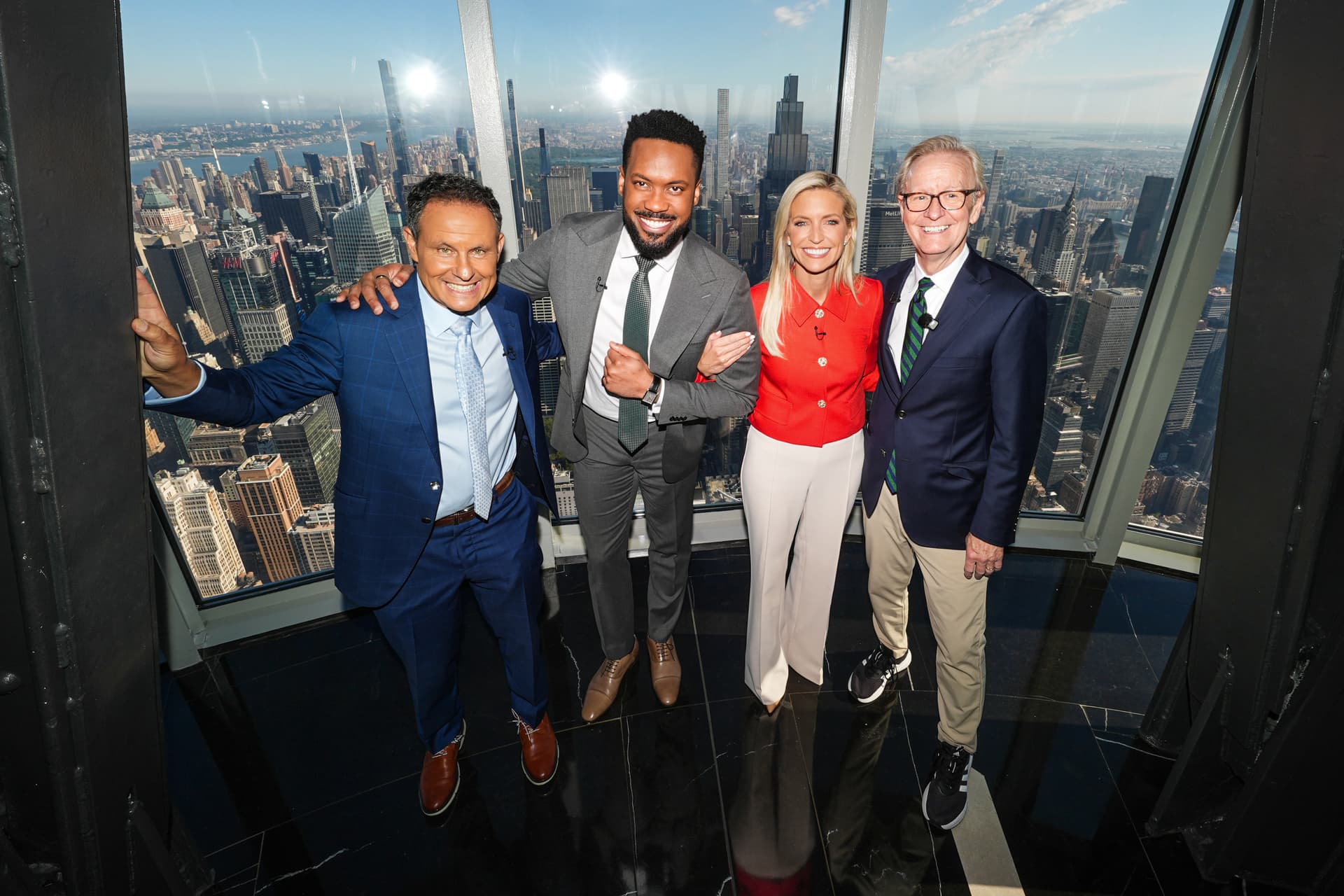 Steve Doocy, Ainsley Earhardt, Brian Kilmeade and Lawrence Jones