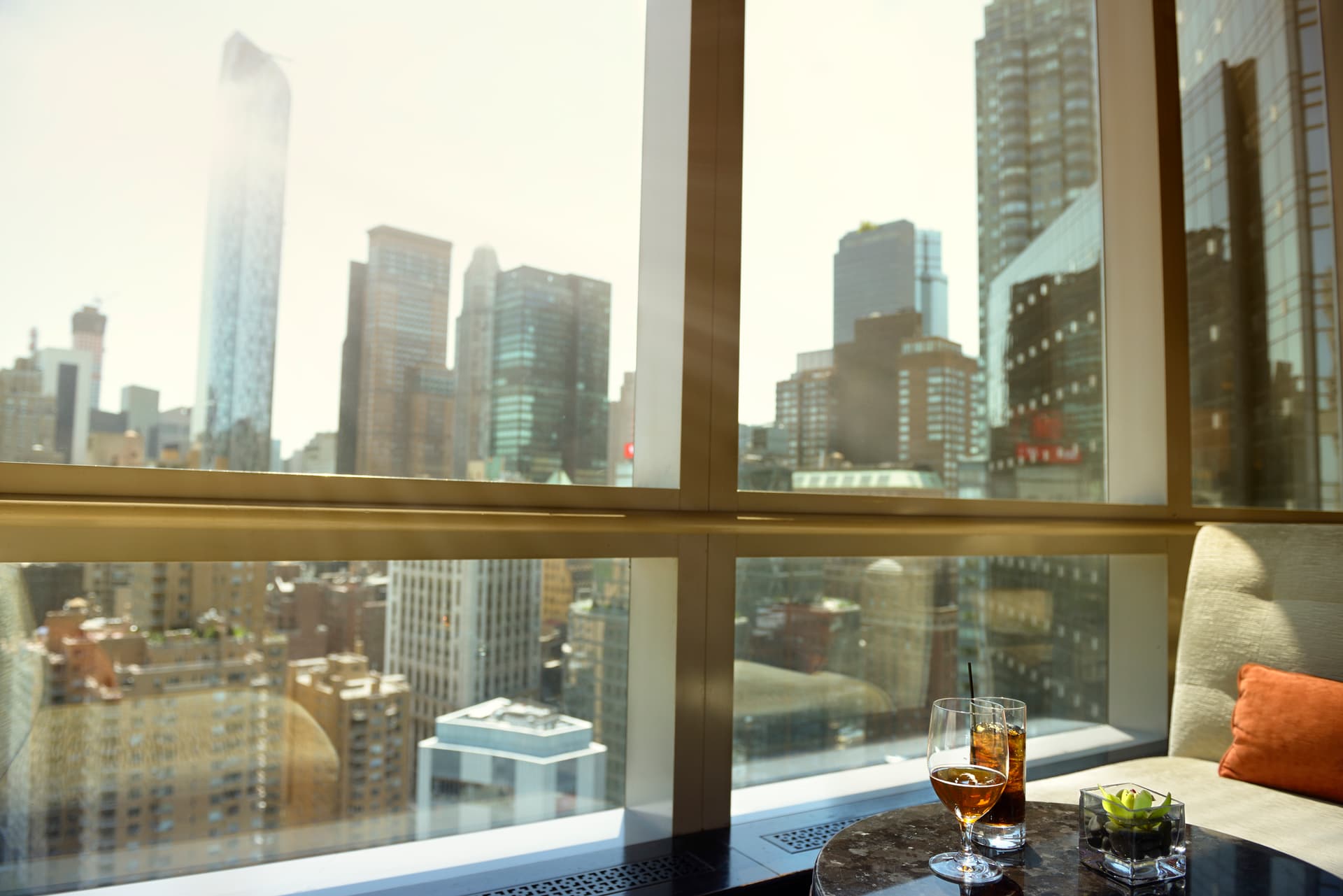 Rooftop with drinks