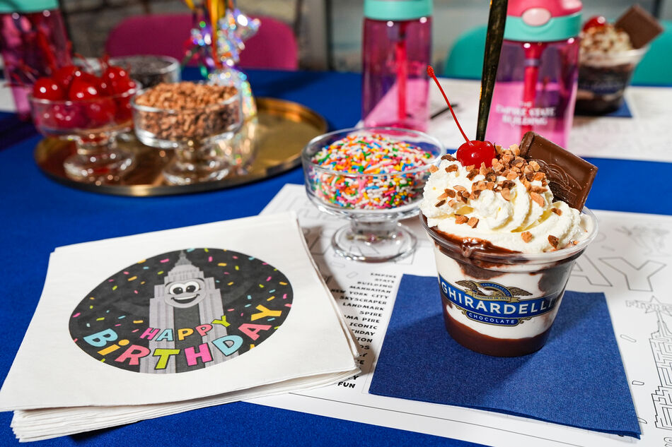 Enjoy complimentary Ghirardelli Chocolate Sundaes with the Empire State Building's Birthday Celebration package