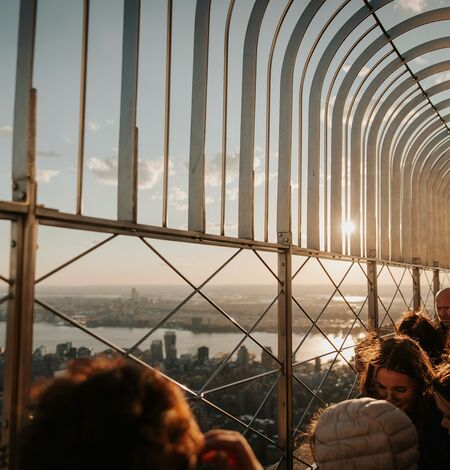 Guests visit the Empire State Building's 86th Floor Observatory