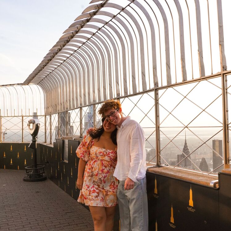 sunrise view from the 86th floor observation deck